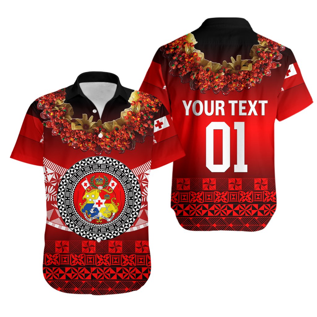 Custom Personalised Tonga Emancipation Day Hawaiian Shirt Independence Day - Fancy Kahoa Heilala Flower - Gradient