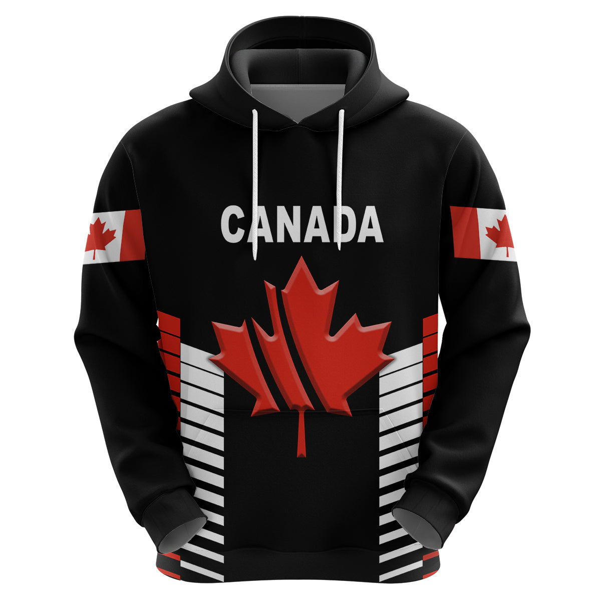 Custom Canada Crickehoodie Maple Leaf Unique Style Black