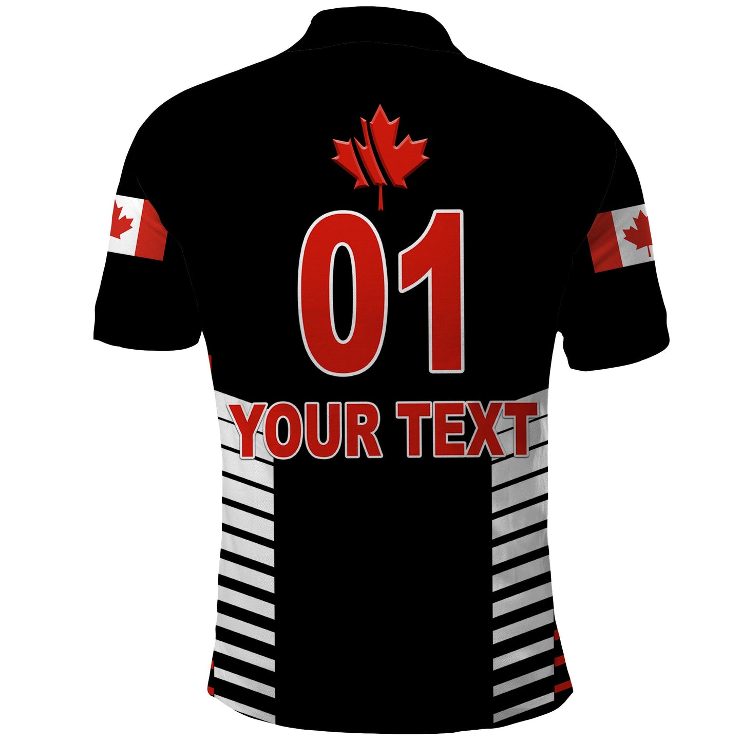 Custom Canada Cricket Polo Shirt Maple Leaf Unique Style Black
