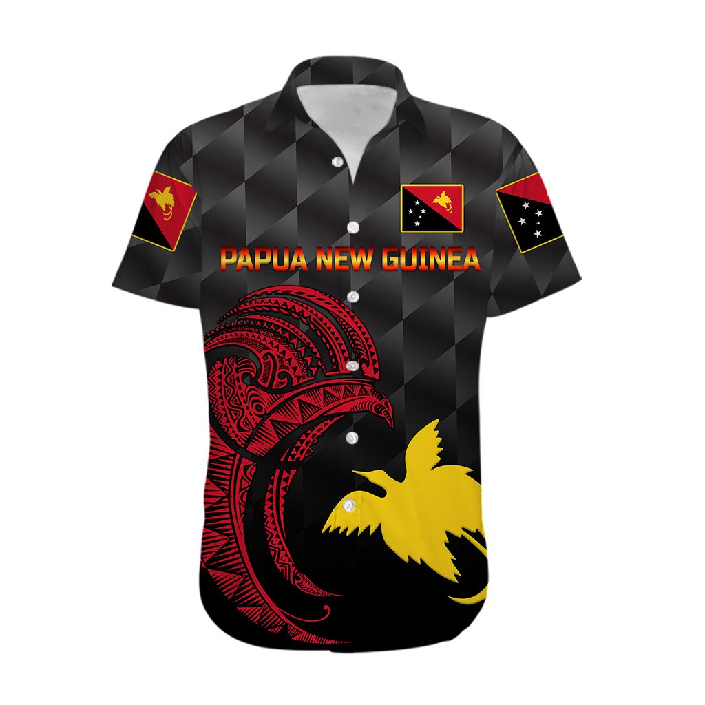 Custom Personalised Papua New Guinea Barramundis Cricket Hawaiian Shirt Birds Of Paradise Paradisaea Raggiana Original - Black