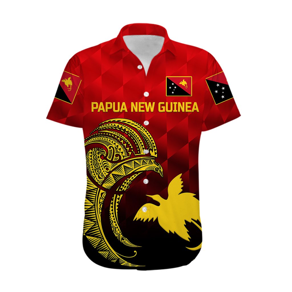 Custom Personalised Papua New Guinea Barramundis Cricket Hawaiian Shirt Birds Of Paradise Paradisaea Raggiana Original - Red