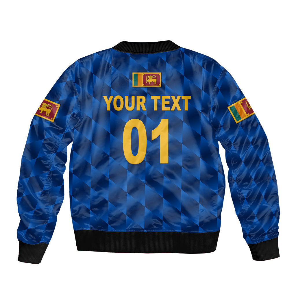 (Custom Personalised) Sri Lanka Cricket Bomber Jacket The Lions Unique - Blue