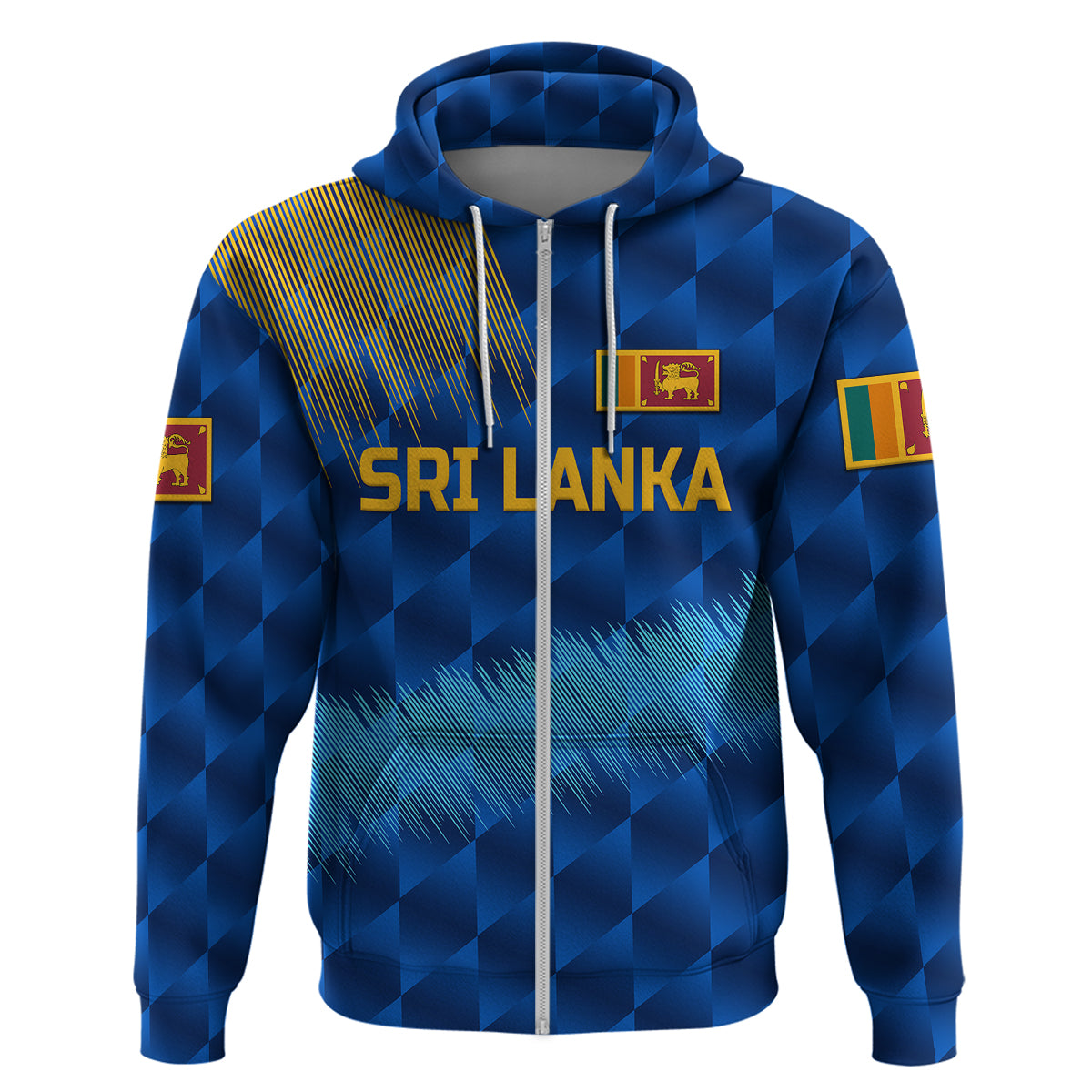 Custom Sri Lanka CrickeHoodie The Lions Special Blue