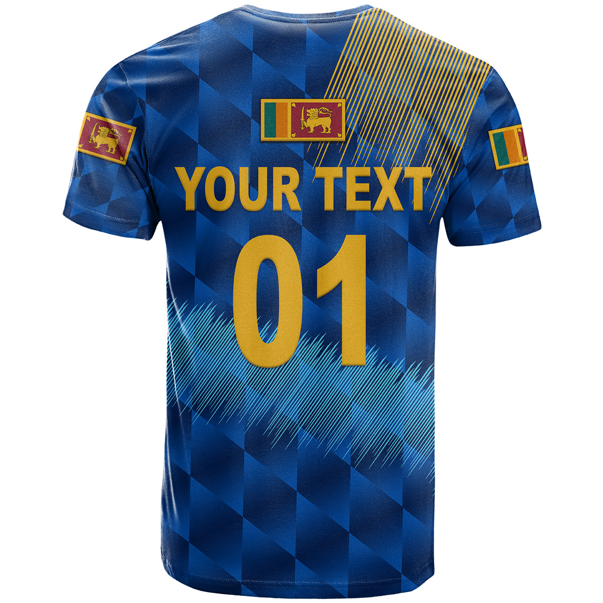 Custom Sri Lanka Cricket T Shirt The Lions Special Blue
