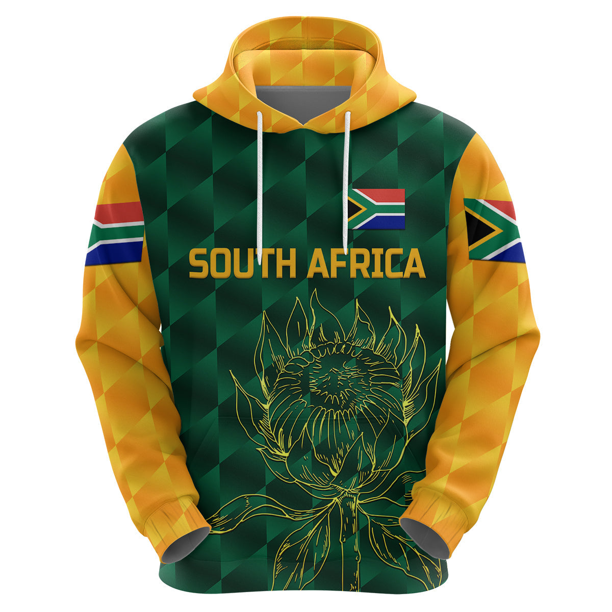 Custom South Africa Proteas CrickeHoodie Simple Green