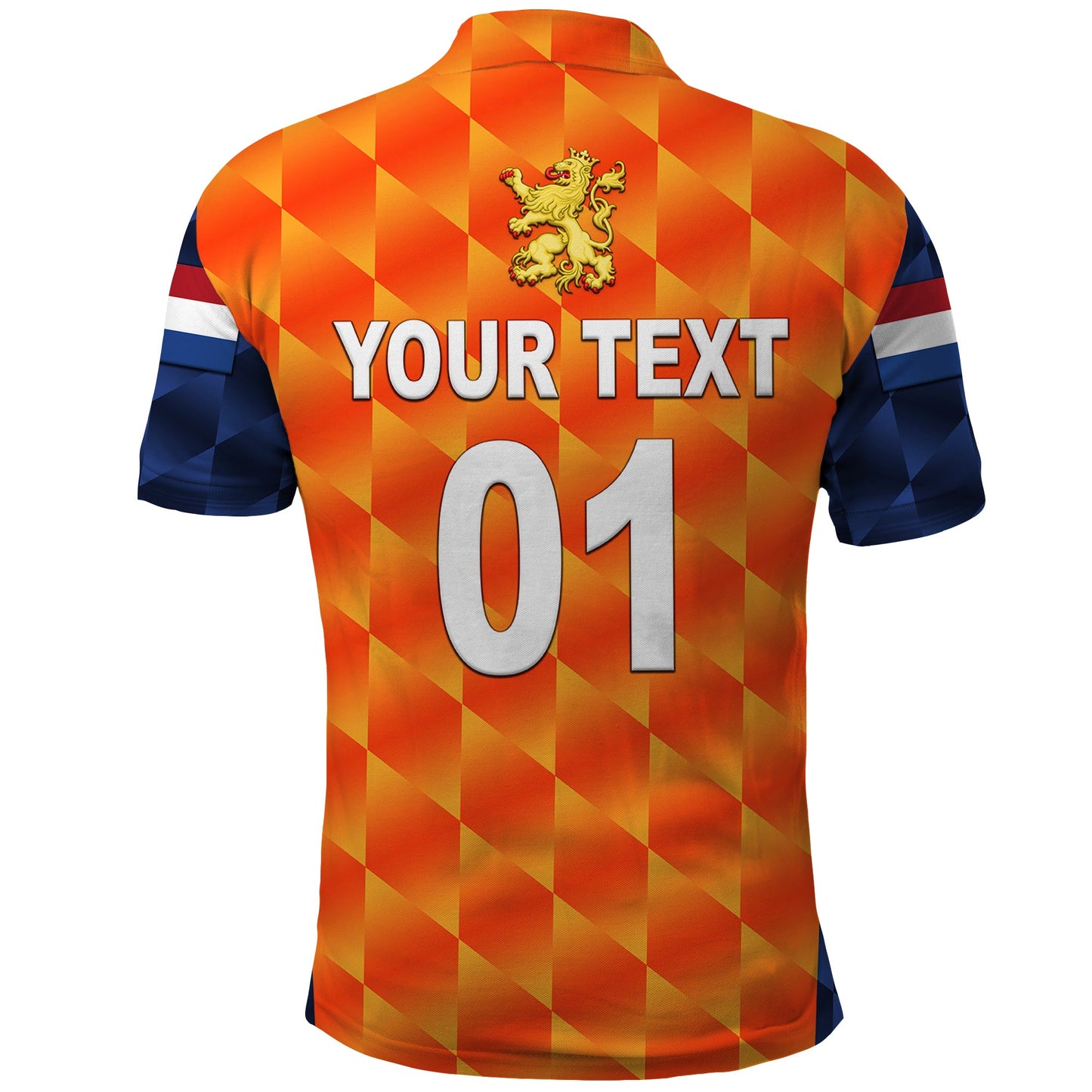 Custom Netherlands Cricket Polo Shirt Dutch Lion Unique Orange