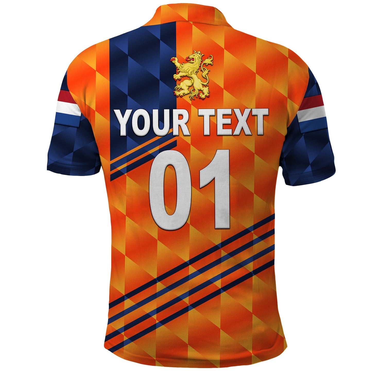 Custom Netherlands Cricket Polo Shirt Dutch Lion Special Orange