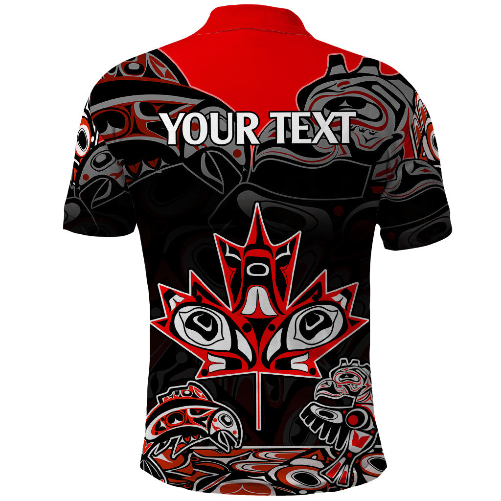 Custom Canada National Aboriginal Day Polo Shirt Indigenous Art Stylization
