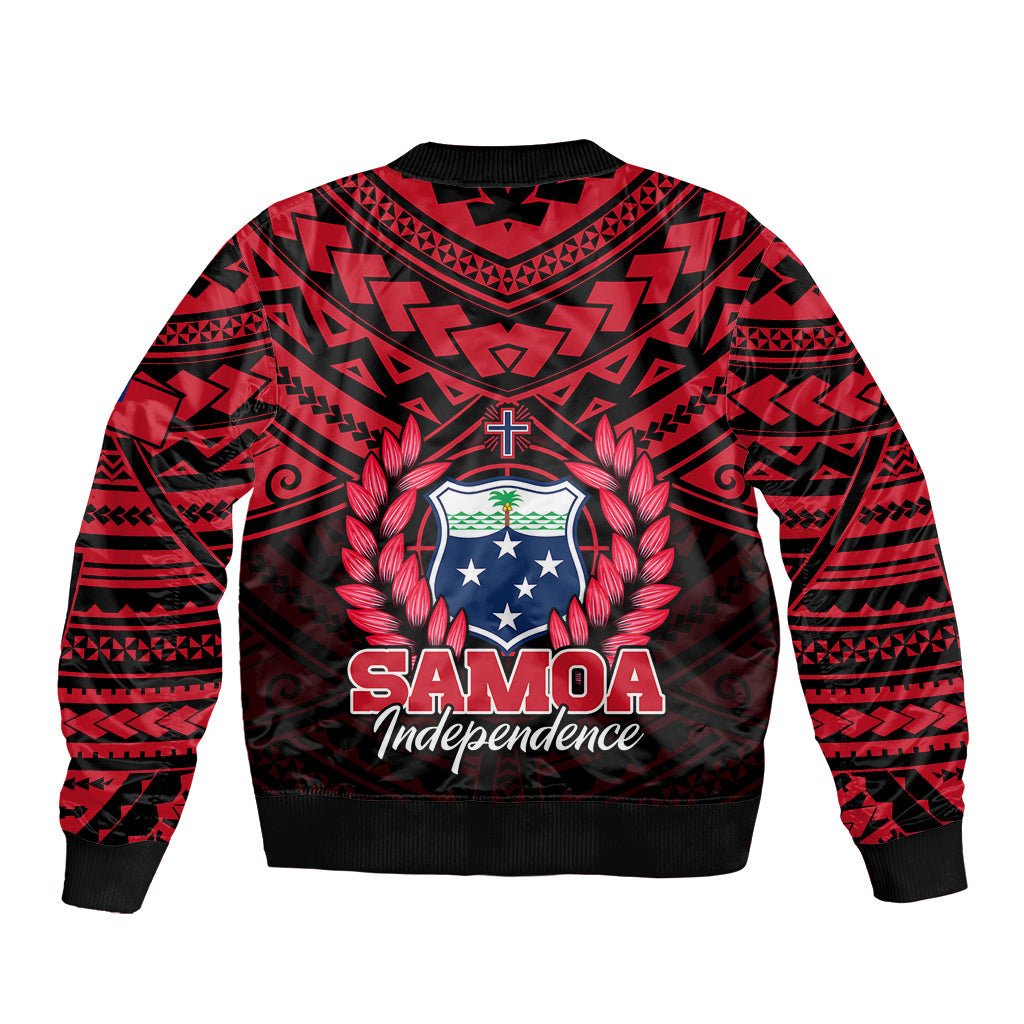 Samoa Independence Day Bomber Jacket Ulafa Polynesian Unique Red No1