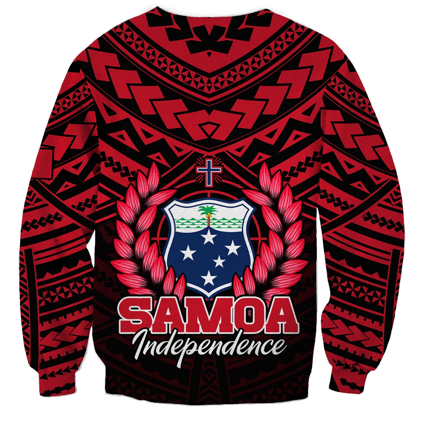 Samoa Independence Day Sweatshirt Ulafa Polynesian Unique Red No1