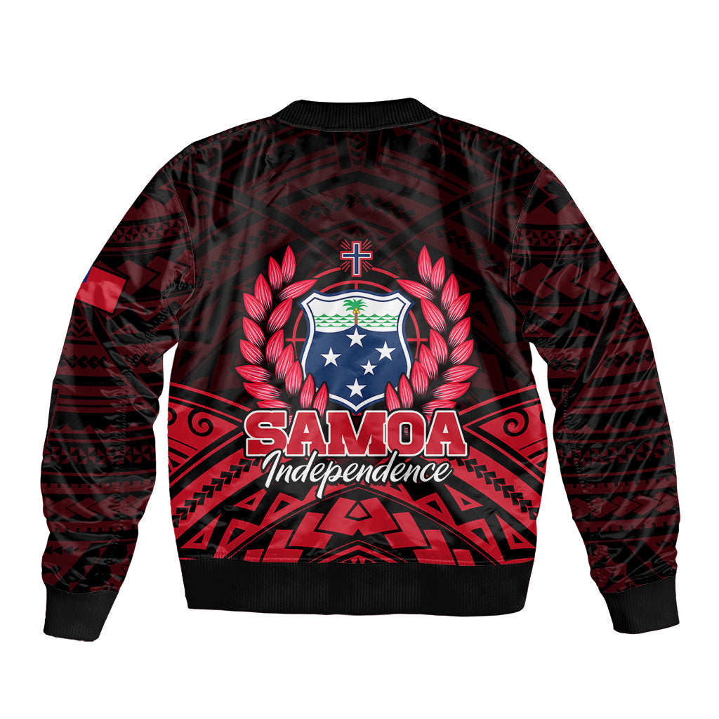 Samoa Independence Day Bomber Jacket Ulafa Polynesian Unique Red No2