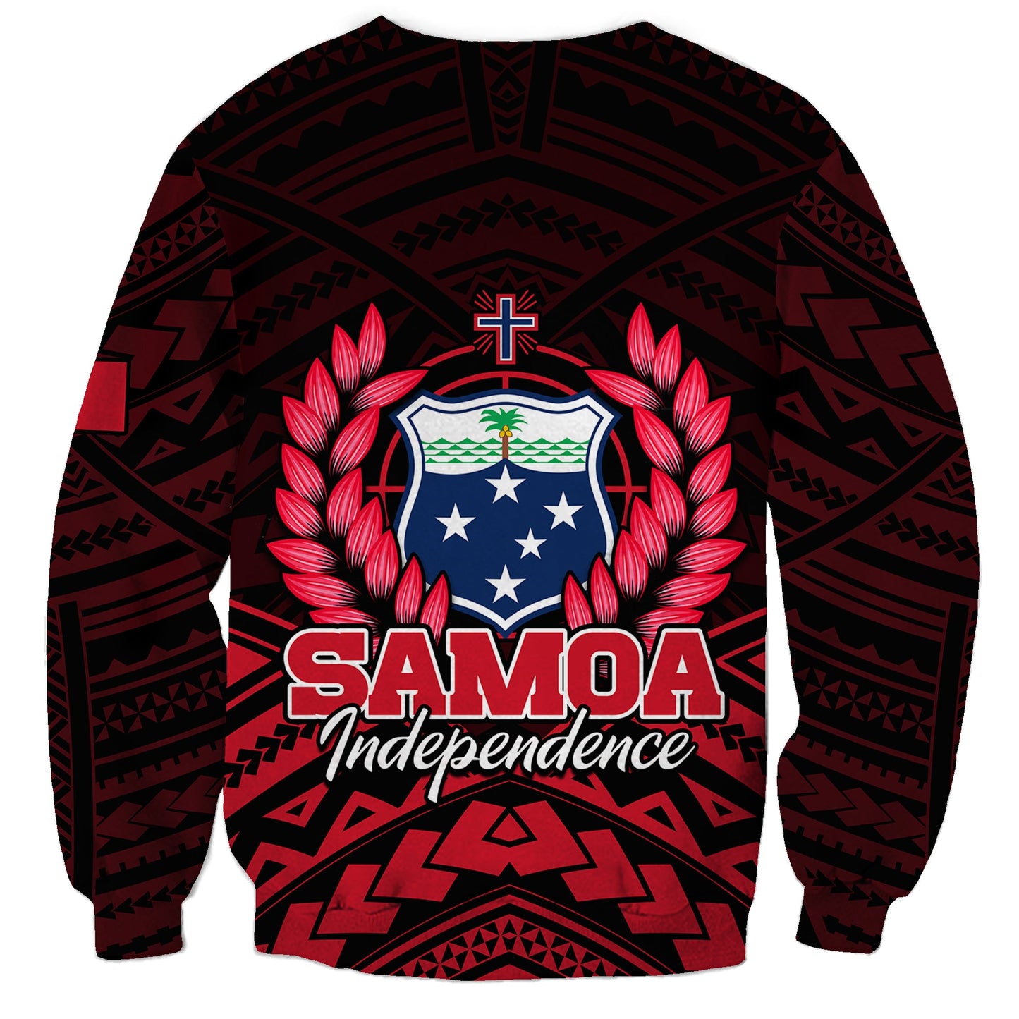 Samoa Independence Day Sweatshirt Ulafa Polynesian Unique Red No2