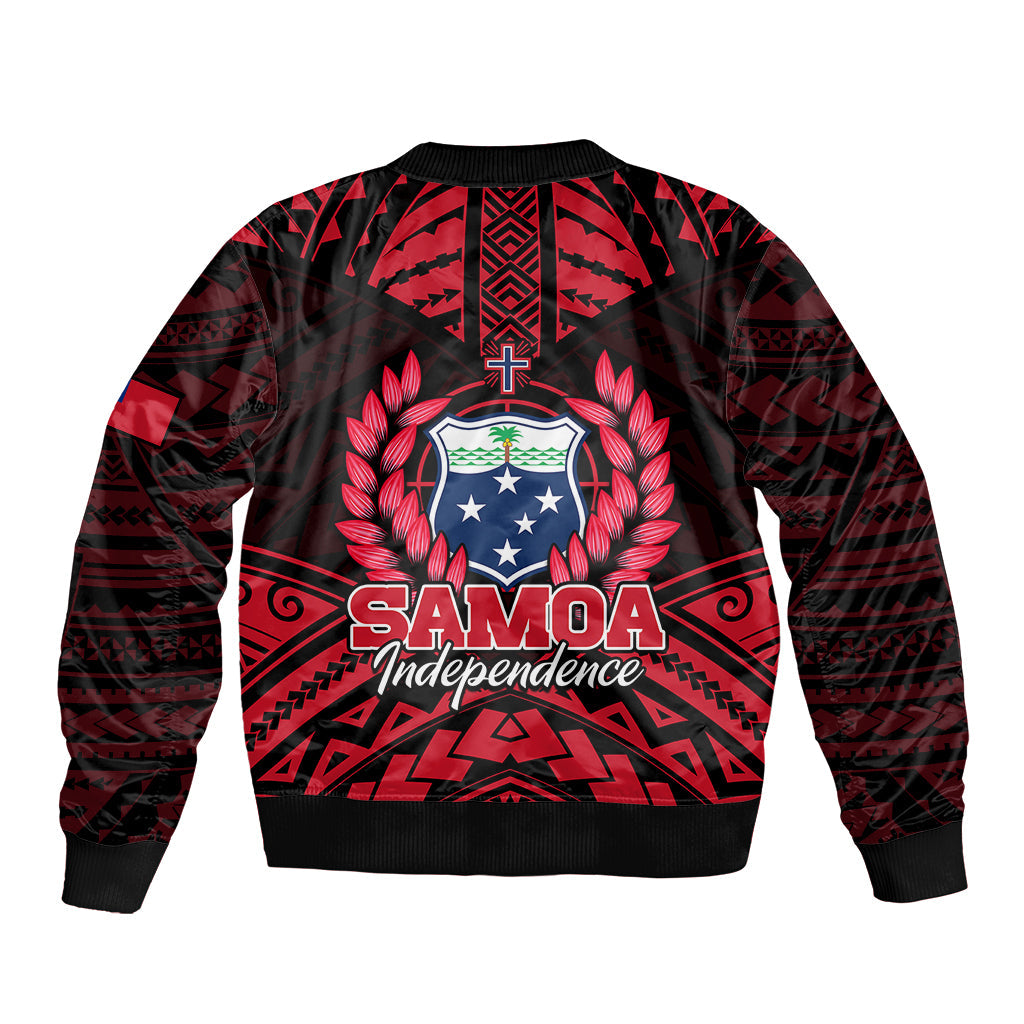 Samoa Independence Day Bomber Jacket Ulafa Polynesian Unique Red No3