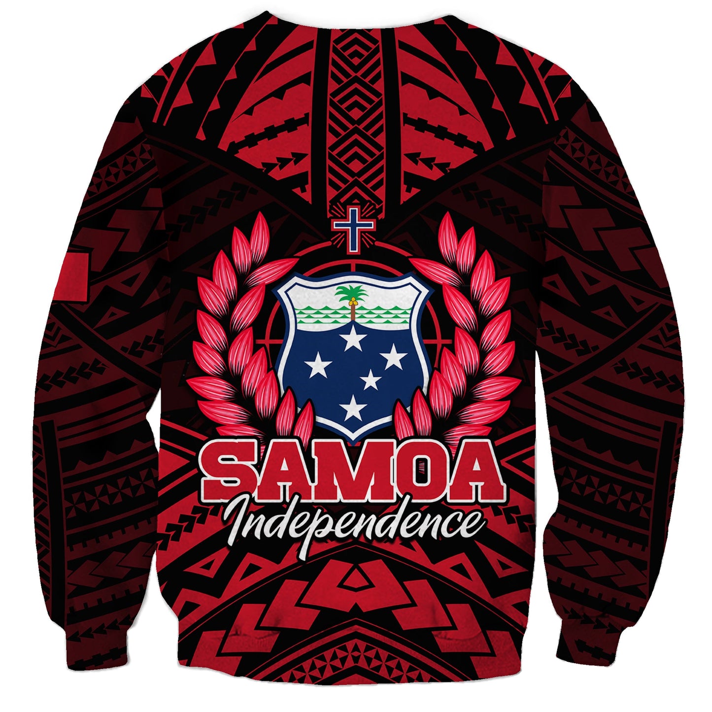 Samoa Independence Day Sweatshirt Ulafa Polynesian Unique Red No3