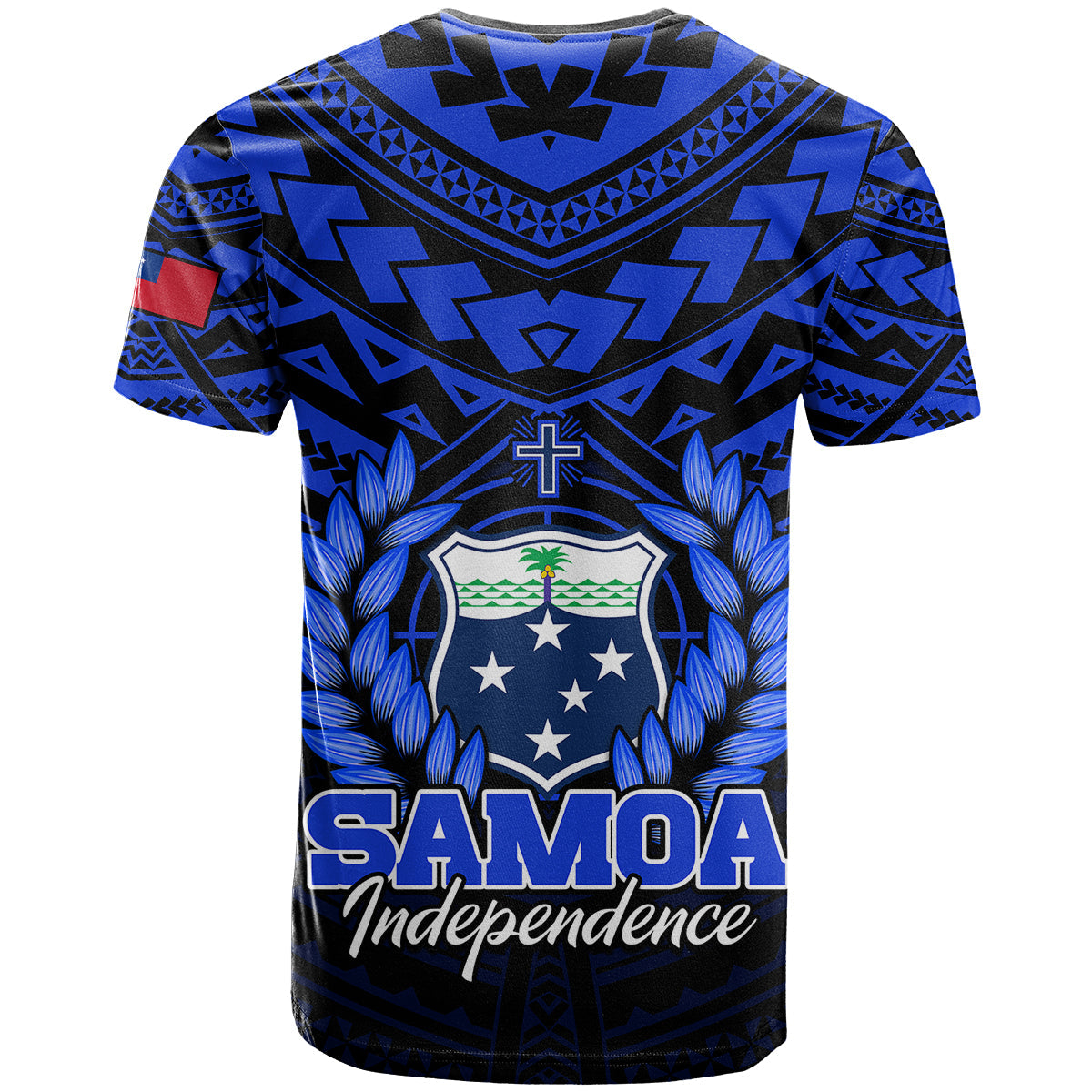 Samoa Independence Day T Shirt Ulafa Polynesian Unique Blue No1