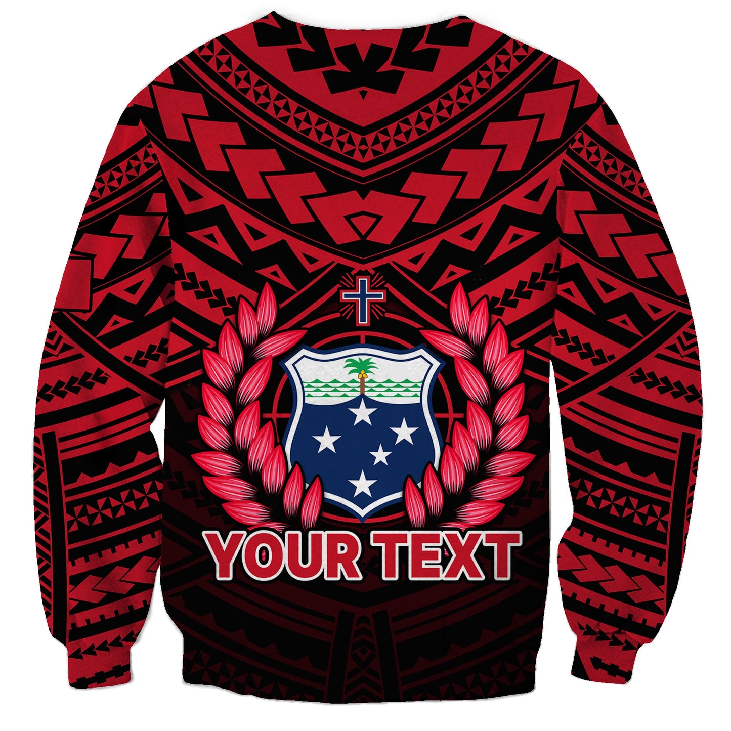 Custom Personalised Samoa Independence Day Sweatshirt Ulafa Polynesian Unique Red No1