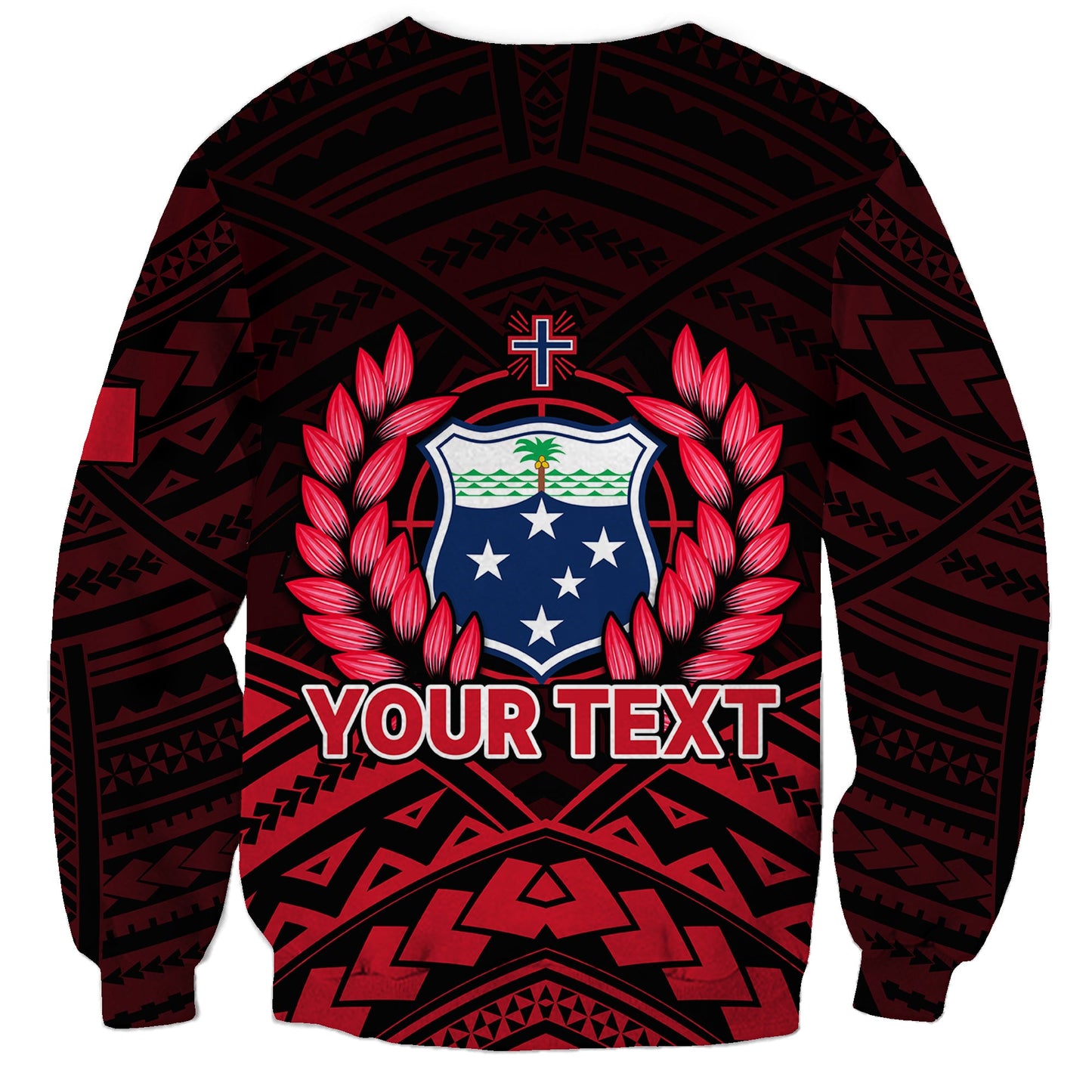 Custom Personalised Samoa Independence Day Sweatshirt Ulafa Polynesian Unique Red No2