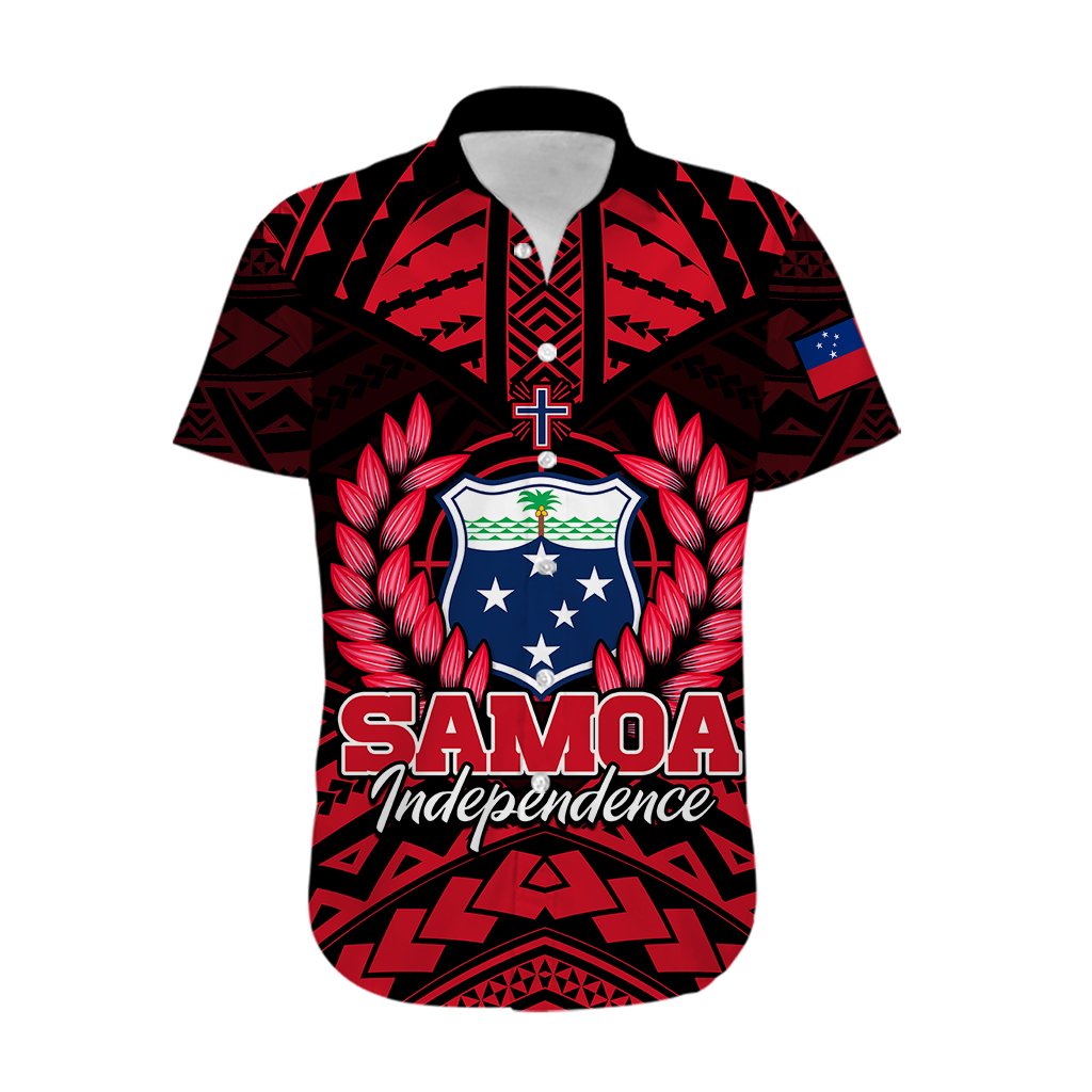 Custom Personalised Samoa Independence Day Hawaiian Shirt Ulafa Polynesian Unique Red No3