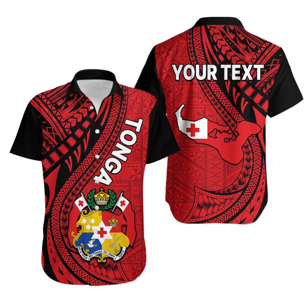 Custom Personalised Polynesian Tonga Hawaiian Shirt Tribal Pattern Unique Version