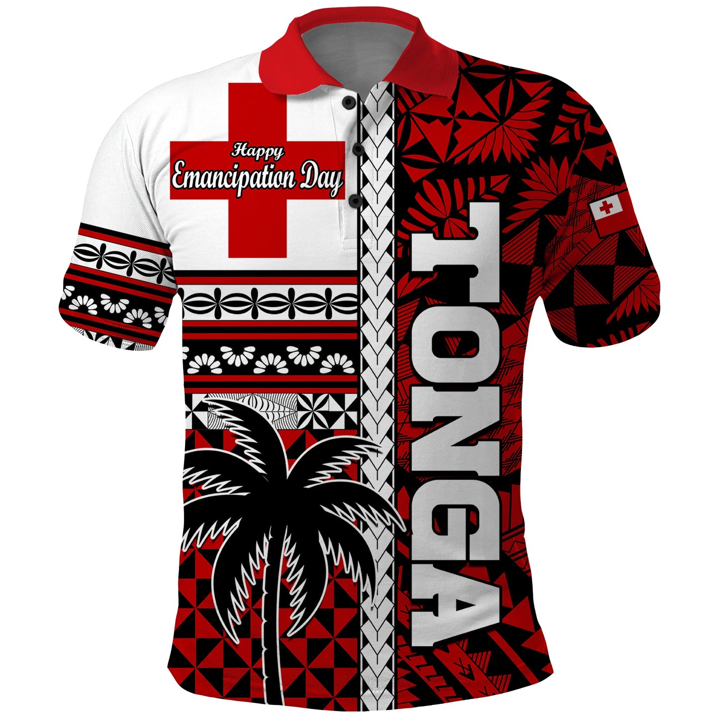 Tonga Independence Day Polo Shirt Proud Tongan Emancipation with Kupesi Ngatu
