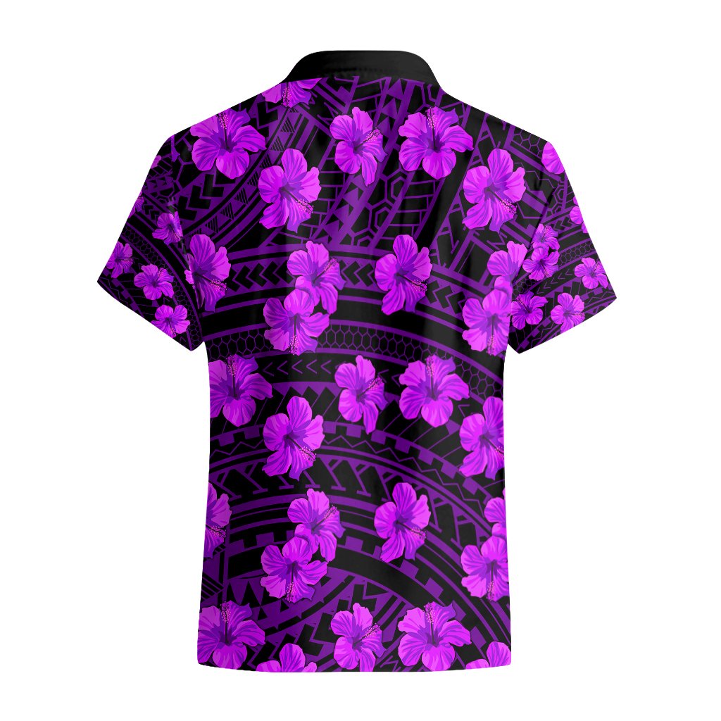 Polynesian Hawaii Style With Hibiscus Hawaiian Shirt Purple