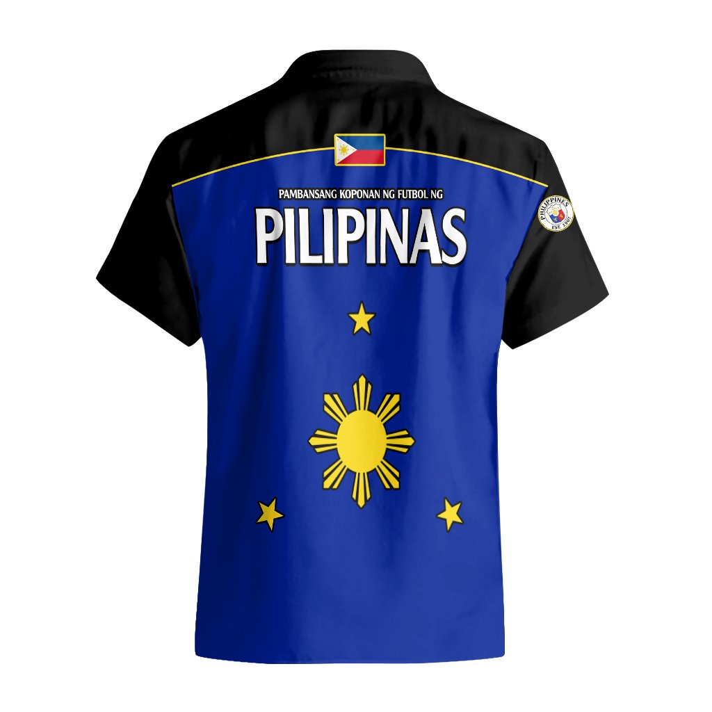 Philippines Concept Home Football Hawaiian Shirt Pilipinas Flag Black Style 2023