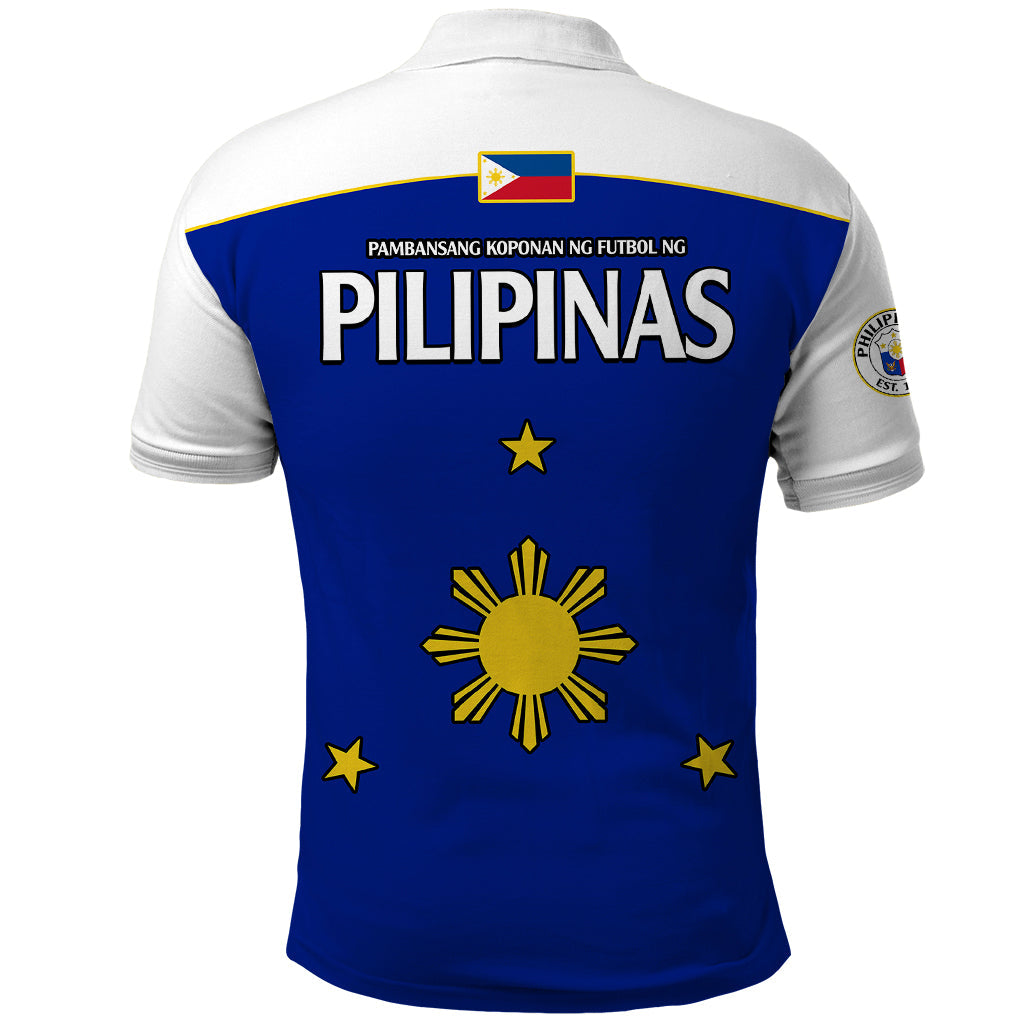 Philippines Concept Home Football Polo Shirt Pilipinas Flag White Style 2023