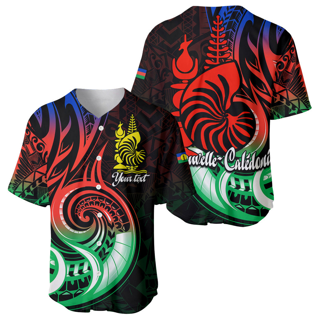 (Custom Personalised) New Caledonia Baseball Jersey Emblem Nautilus Shell