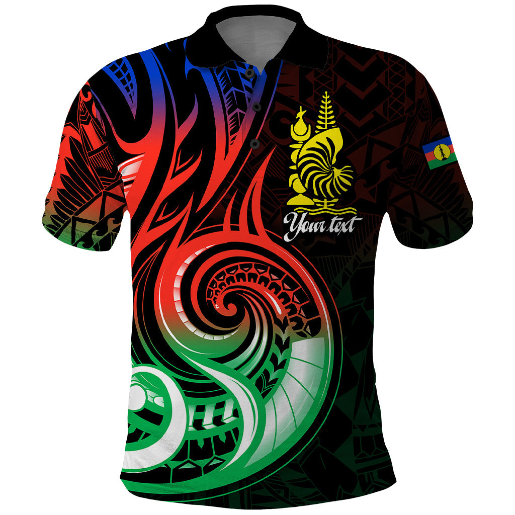 Custom Personalised New Caledonia Polo Shirt Emblem Nautilus Shell
