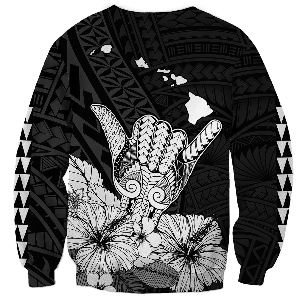 Custom Personalised Hawaii Shaka Sign Sweatshirt Black Version