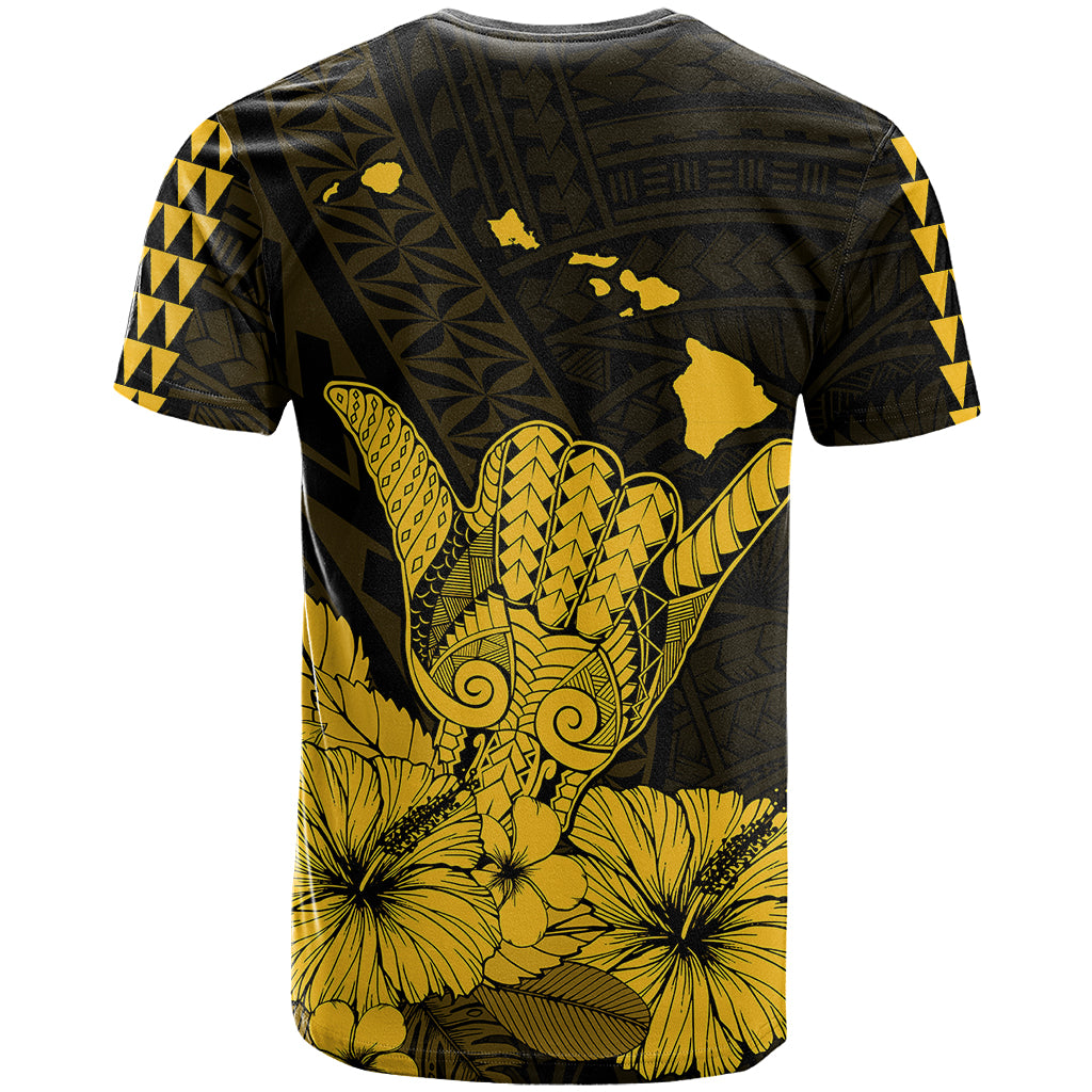 Hawaii Shaka Sign T Shirt Gold Version