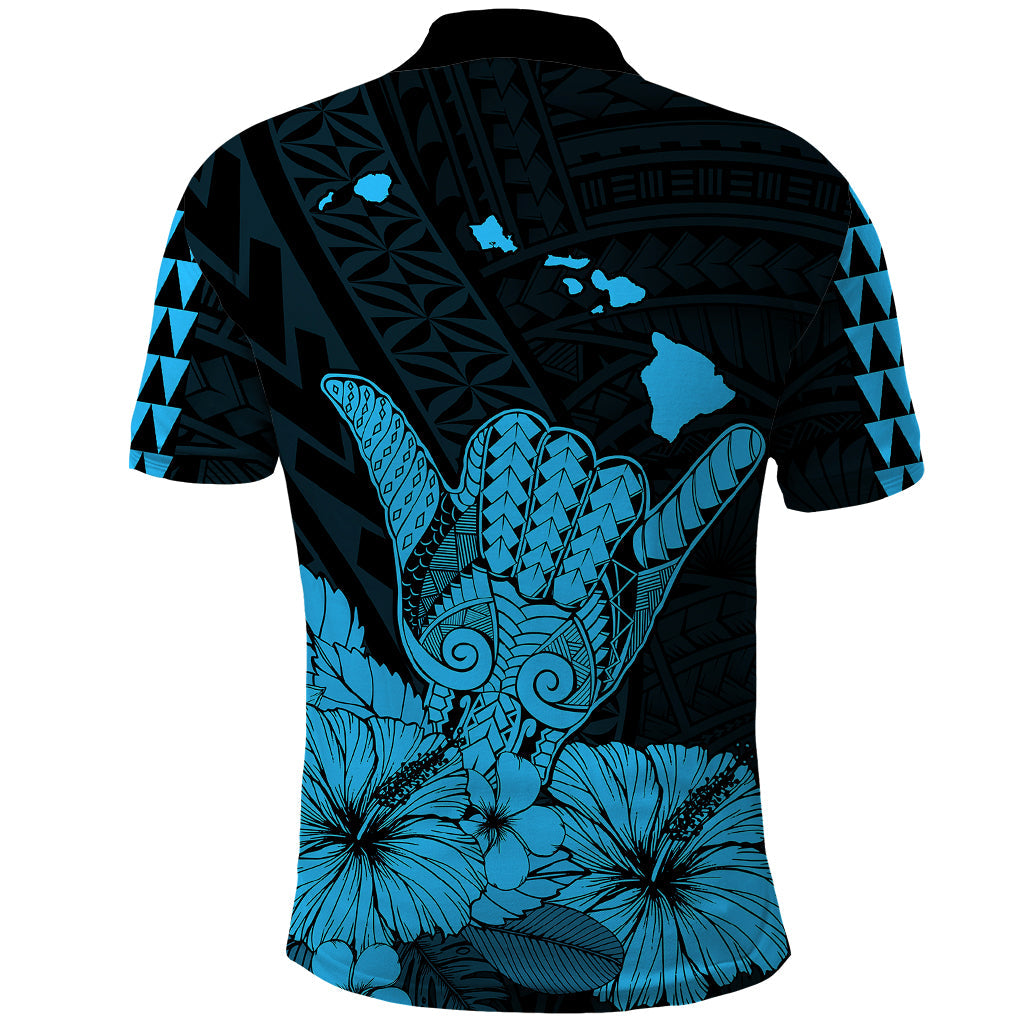 Hawaii Shaka Sign Polo Shirt Blue Version