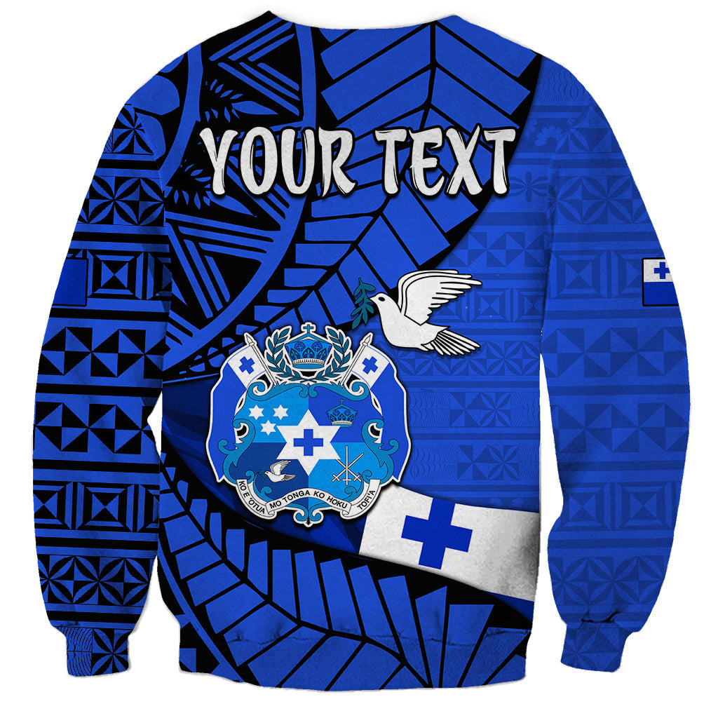 Custom Personalised Tonga Emancipation Day Sweatshirt Happy 53rd Independence Anniversary Blue Version