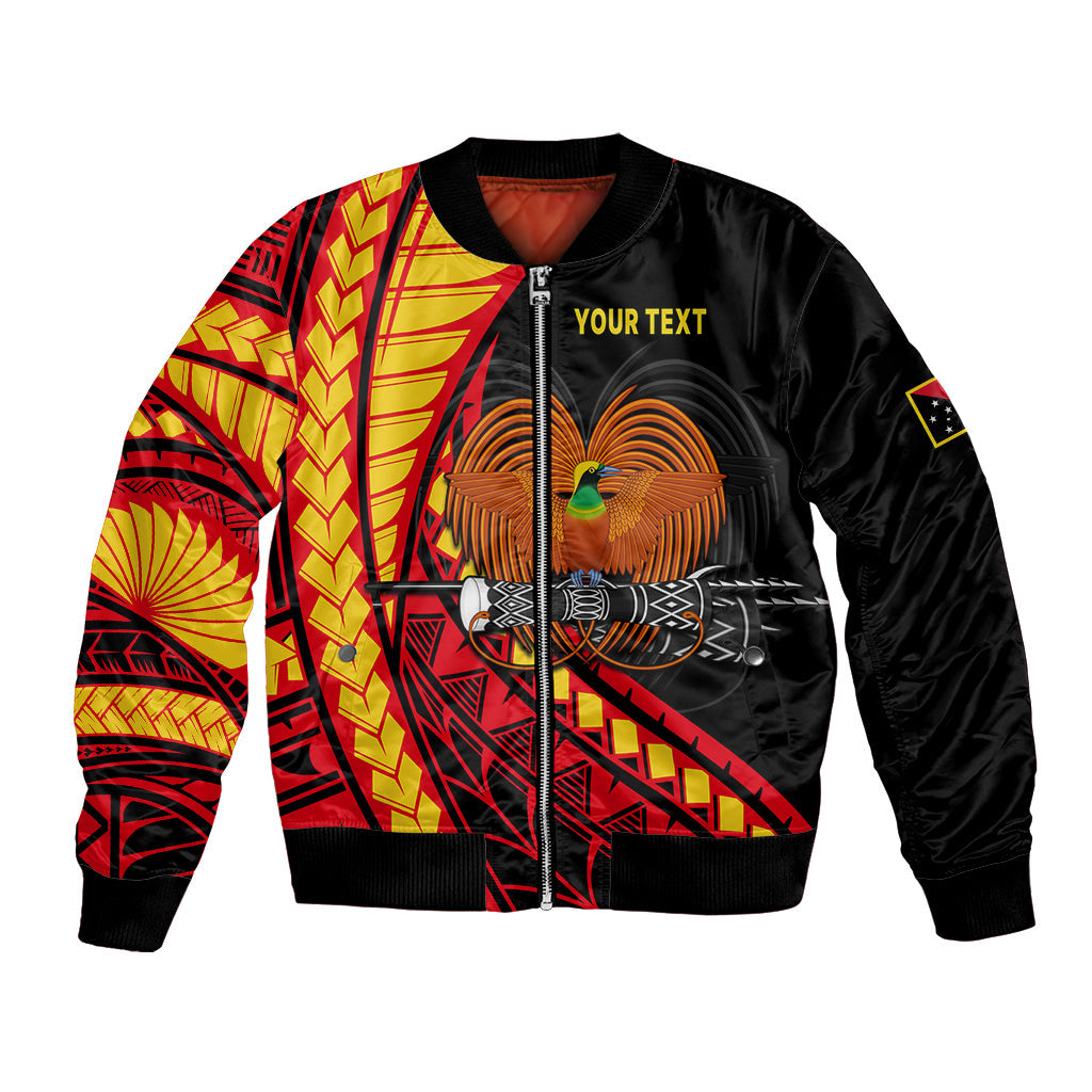 (Custom Personalised) Papua New Guinea Bomber Jacket The Greater Bird of Paradise