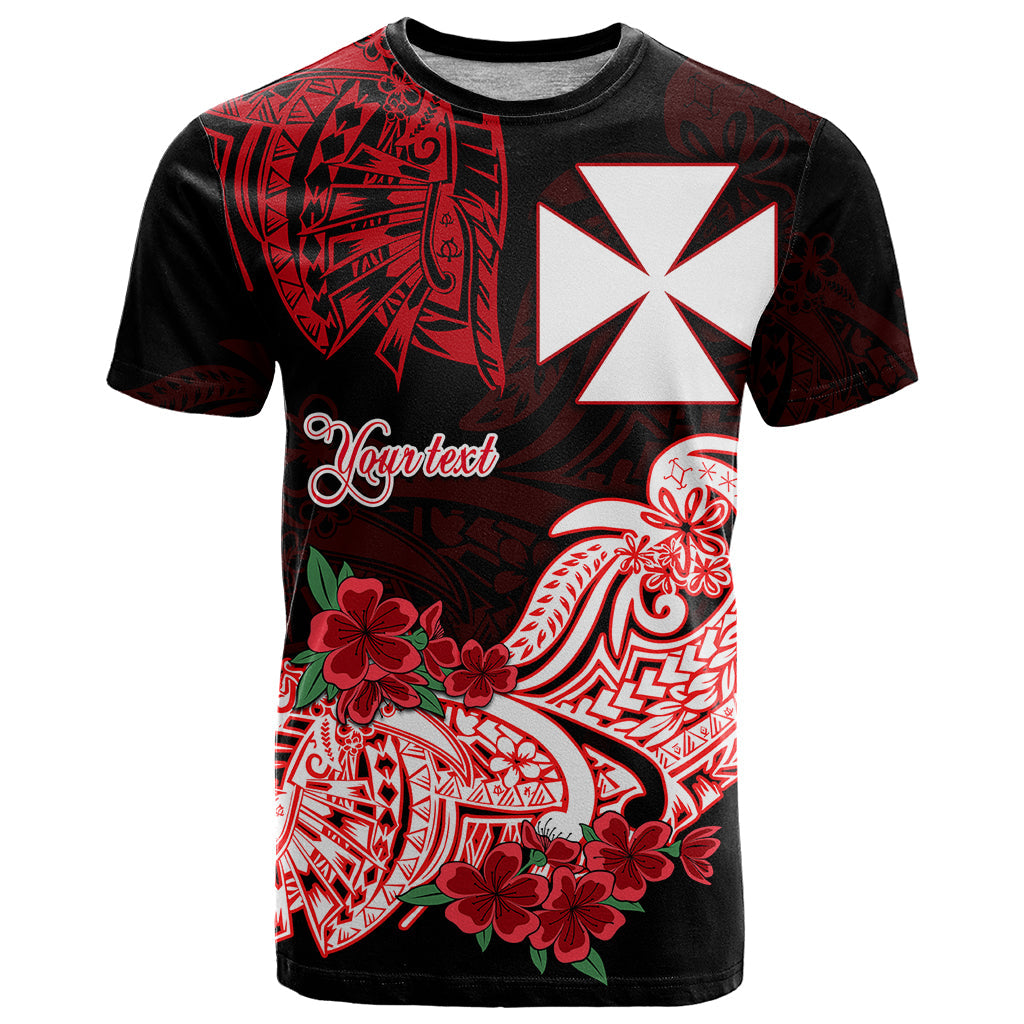 (Custom Personalised) Wallis et Futuna T Shirt Polynesian Floral Tribal