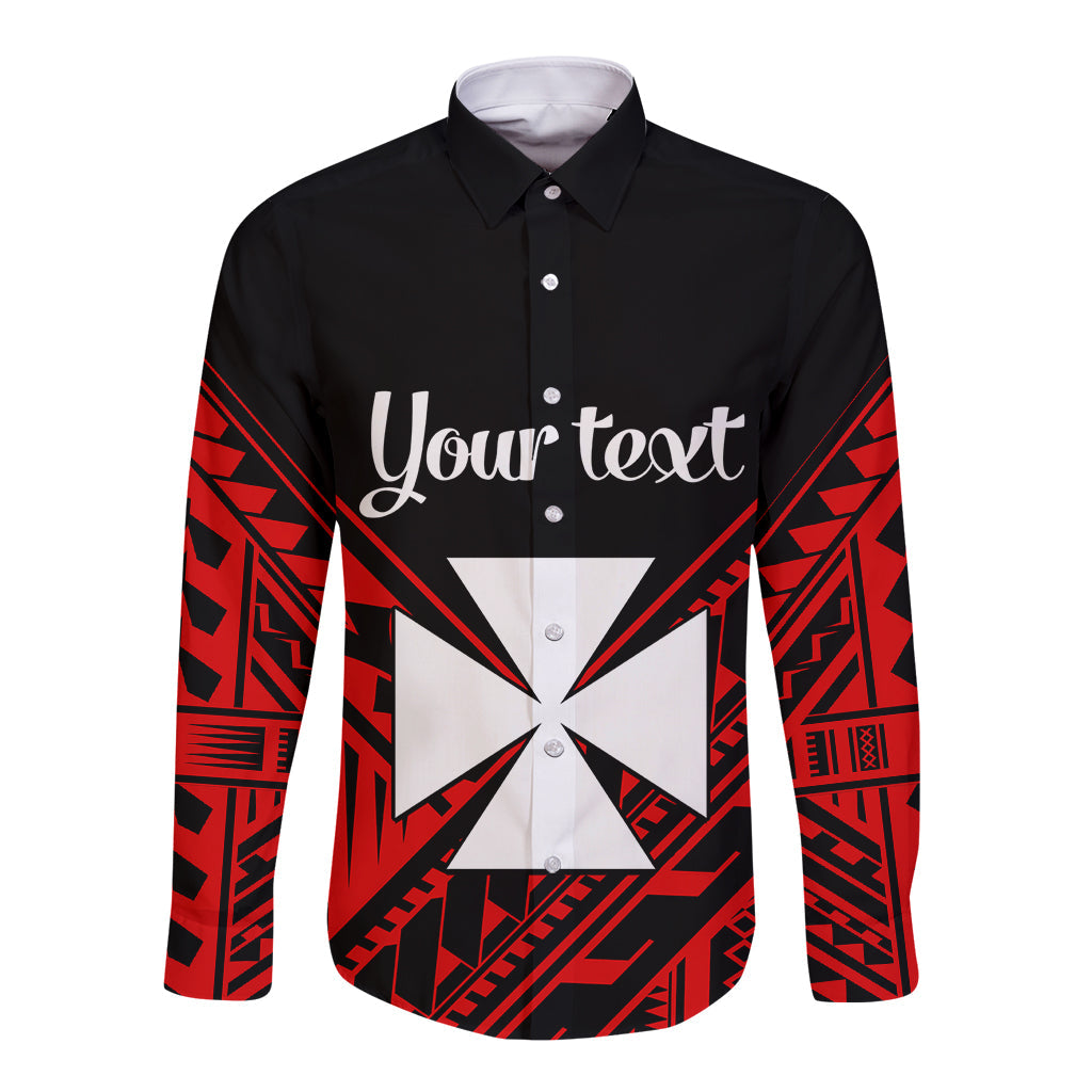 (Custom Personalised) Wallis et Futuna Long Sleeve Button Shirt Happy Independence Day