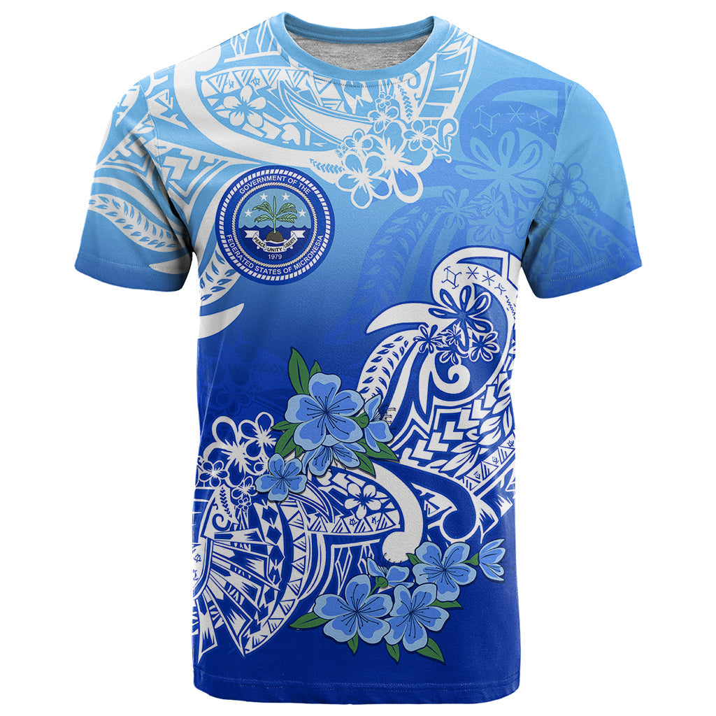 Federated States Of Micronesia T Shirt Polynesian Floral Tribal