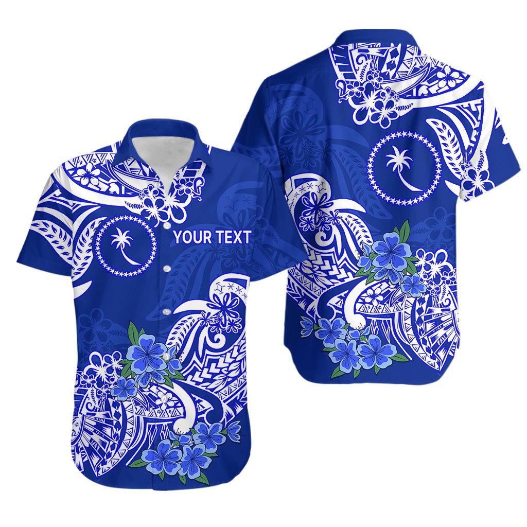 Custom Personalised FSM Chuuk State Hawaiian Shirt Polynesian Floral Tribal