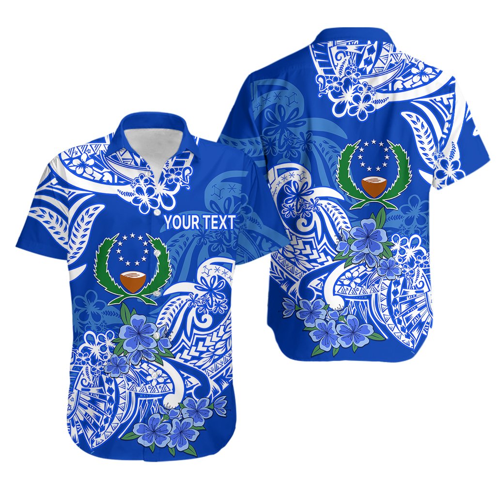 Custom Personalised FSM Pohnpei State Hawaiian Shirt Polynesian Floral Tribal