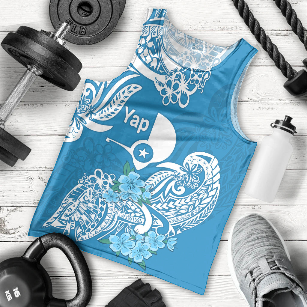 FSM Yap State Men Tank Top Polynesian Floral Tribal