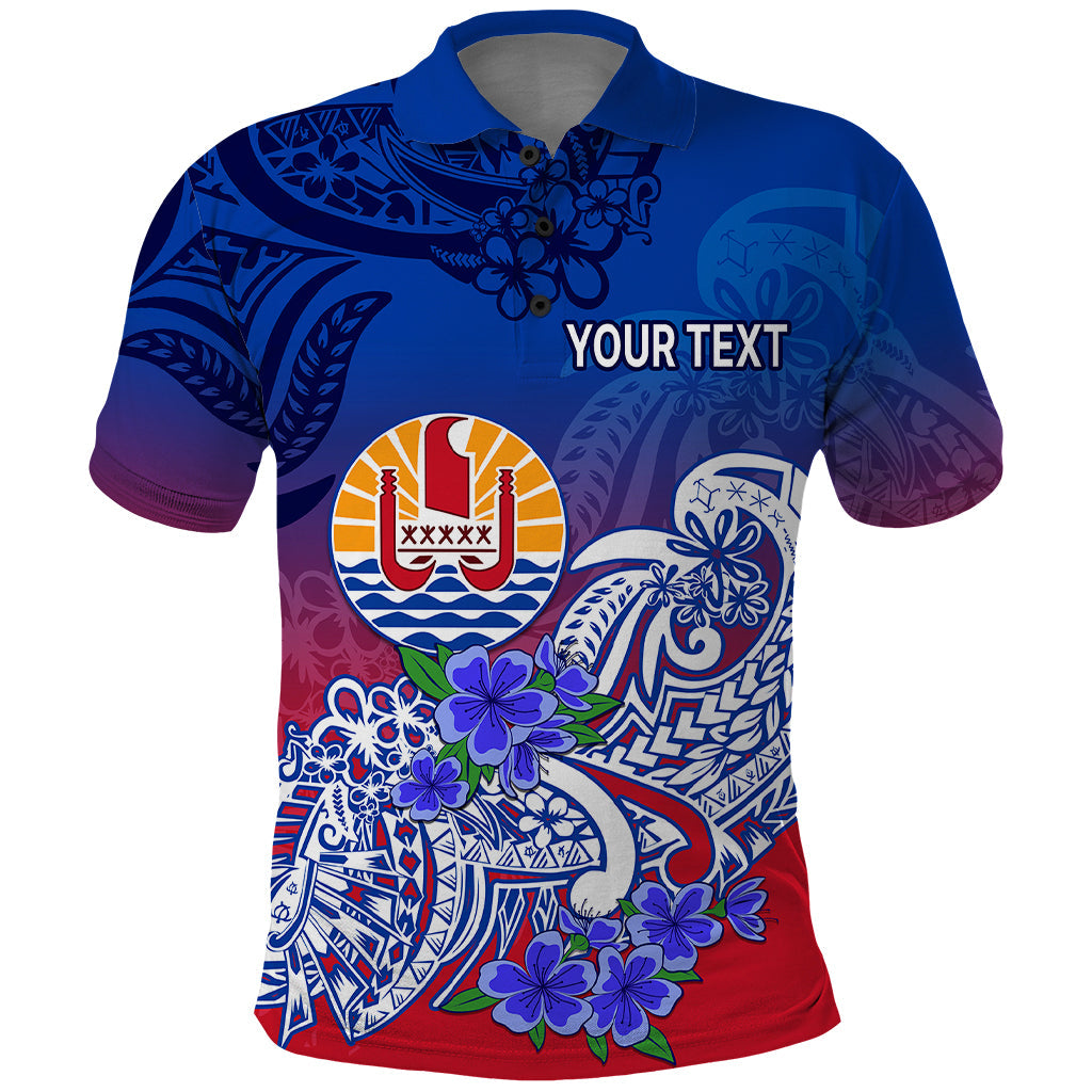 Custom Personalised Tahiti Polo Shirt Polynesian Floral Tribal