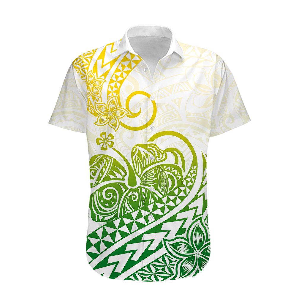 Polynesian Hawaiian Shirt Tribal Tattoo Gradient 01 Screen Color