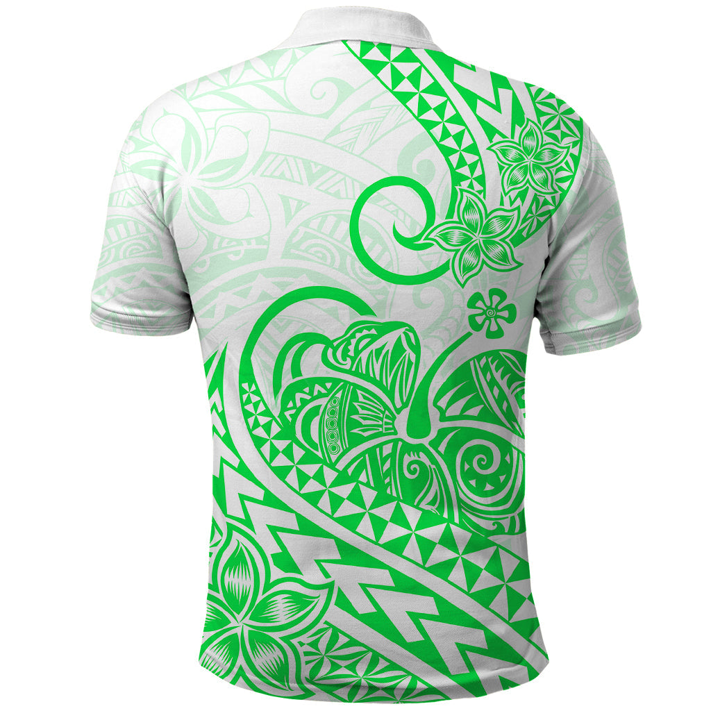 Polynesian Polo Shirt Tribal Tattoo Green Screen Color