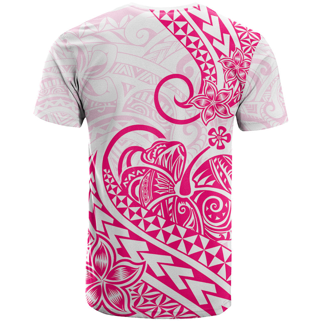 Polynesian T Shirt Tribal Tattoo Pink Screen Color