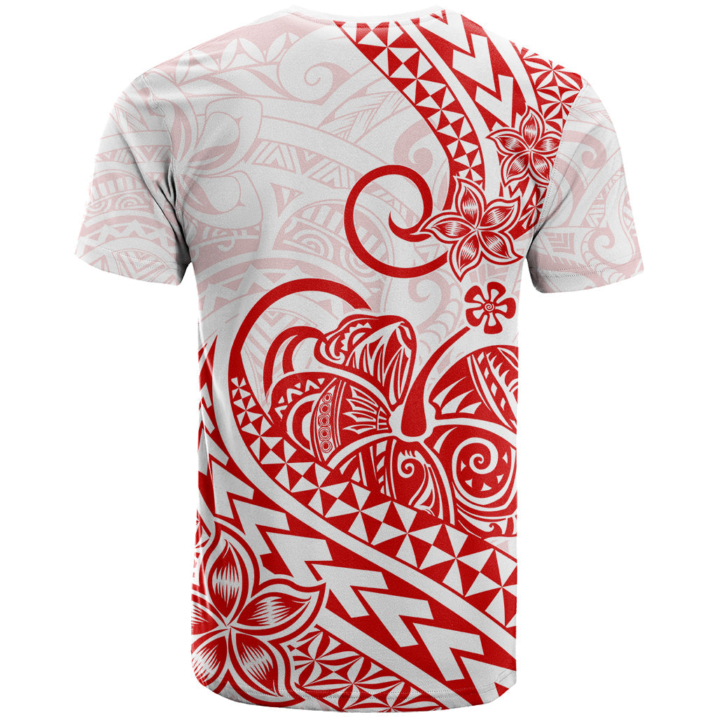 Polynesian T Shirt Tribal Tattoo Red Screen Color