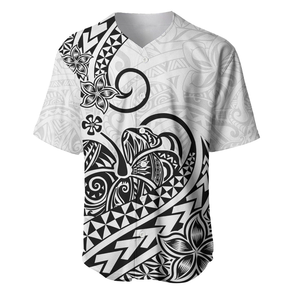 Polynesian Baseball Jersey Tribal Tattoo Black Screen Color