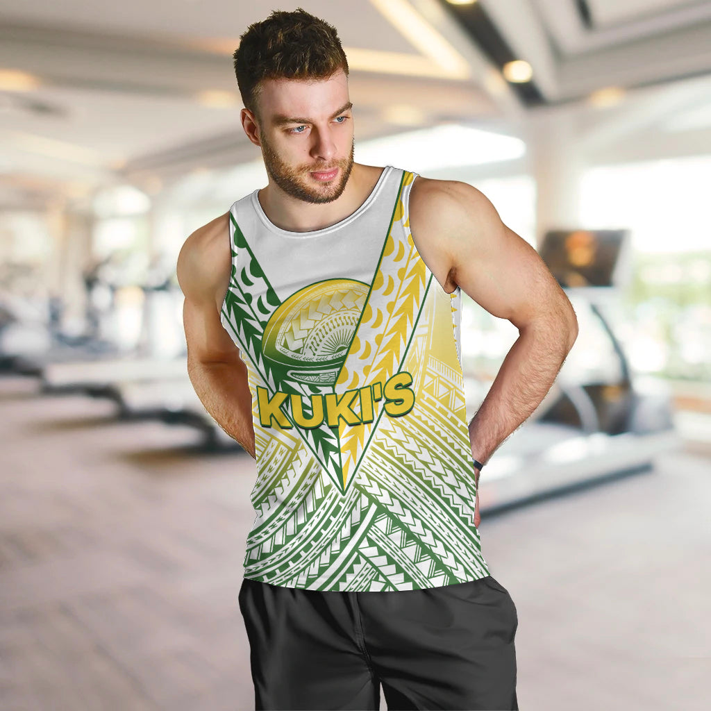The Kuki's Cook Islands Rugby Men Tank Top Be Unique Vibe White