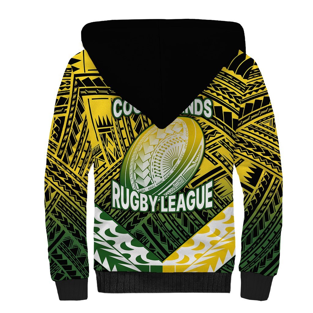 The Kuki's Cook Islands Rugby Sherpa Hoodie Be Unique Vibe Black