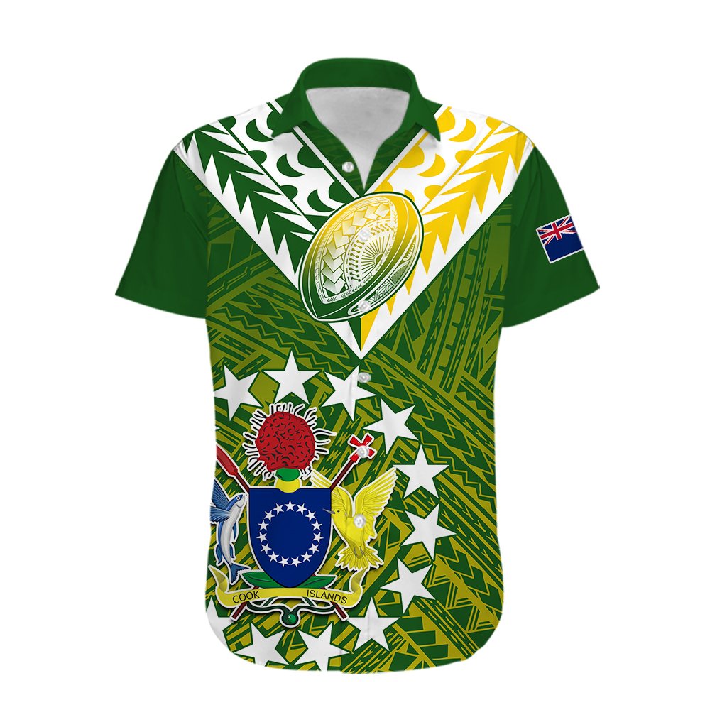 The Kuki's Cook Islands Rugby Hawaiian Shirt Be Unique Vibe Green