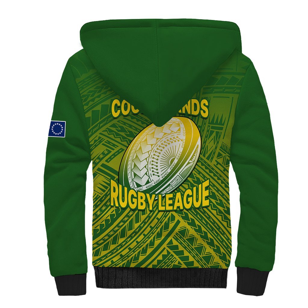 The Kuki's Cook Islands Rugby Sherpa Hoodie Be Unique Vibe Green